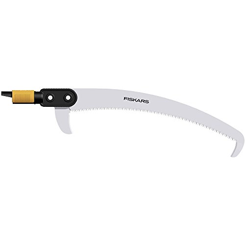Fiskars Curved Saw for Reaching Higher Branches, Tool Head, Length: 55 cm, Hardened Steel Blade, Black/Orange, QuikFit, 1000691 Standard