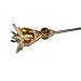 BEE HONEY AMBER GLASS CRYSTAL Stick Hat Pin Long Hatpin Vintage Style Silver Plt