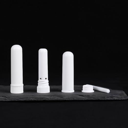 ZIOJOVK 12 Sets Essential Oil Aromatherapy Tubes Inhaler Sticks Blank Nasal Inhalers(12 Complete Sticks) + 2 Polyethylene Pipette Droppers