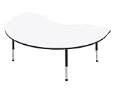Classroom Select Apollo Markerboard Activity Table, Kidney, T-Mold, 48 x 72 Inches, Various Options