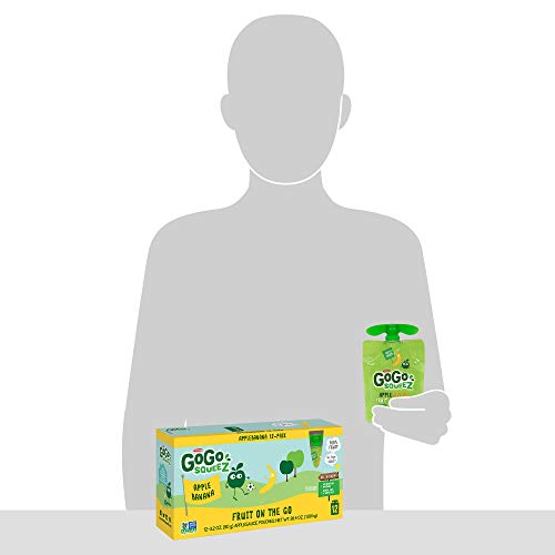 image for GoGo squeeZ Applesauce on the Go Apple Apple 3.2 Ounce (18 Pouches) Gl