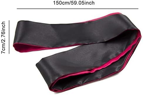 2 pezzi Maschera per Occhi in Raso, Maschera di Sonno, Benda Sexy, Benda per Dormire, Occhi Bendati, Maschera degli Occhi di Raso Nero Rosso, Cravatta Bendato per Dormire per Amanti delle Coppie