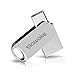 SAWAKE USB C Flash Drive, 128GB USB 3.0 Type C Thumb Drive, Waterproof Dual Drive Memory Stick with Keychain for Android Smartphone New MacBook
