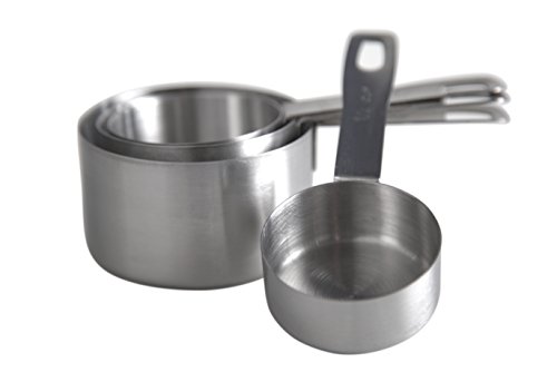 Stainless Steel Measuring Cups and Measuring Spoons 8-piece Set by Kitchen Winners
