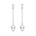 DIAMOVI Deluxe Jewelry Set For Women 100% Natural Freshwater Pearl Necklace, Earrings & Ring – 925 Sterling Silver W/Unique Design – 45 Cm Chain W/ 8-9 MM Pearl – Available in (White)