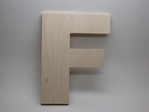 LetterWorx 8" Wooden Letter F - Arial Font | Unfinished Baltic Birch Wood | 8 Inch Tall