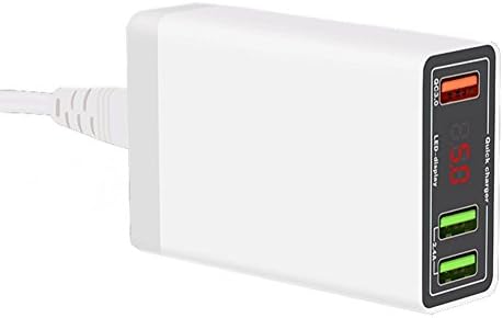 LED Display Quick Charge 3.0 USB Wall Charger,3USB Port Travel Wall Fast Charger Adapter QC3.02.0 Quick Charging Block Plug for iPhone 7 / 6s / Plus, iPad Pro / Air 2 / mini, Galaxy S7 / S6