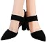 AUTPRO Velvet Women No Show Toe Sock Non Skid for Heels Flats Boots Relief Blister Rub,Invisible Ball of Foot Cushion Sleeve (2 Pair Beige Open)