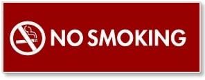 No Smoking Engraved Sign (1x3) | 248RED/WHITE