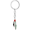 YILUOCD Palestine Keychain Flag of Palestine Maps Key Chain Country Map Jewelry Daily Accessories