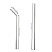 LJY 18/8 Stainless Steel Drinking Straws Set, 3 Straight and 3 Bend Reusable Straws with 2 Cleaning Brushes for 30 OZ Yeti Tumbler Rambler Cups