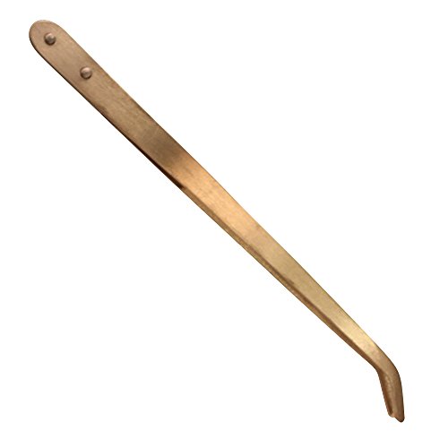 Copper Tongs, Curved, 8-1/2 Inches