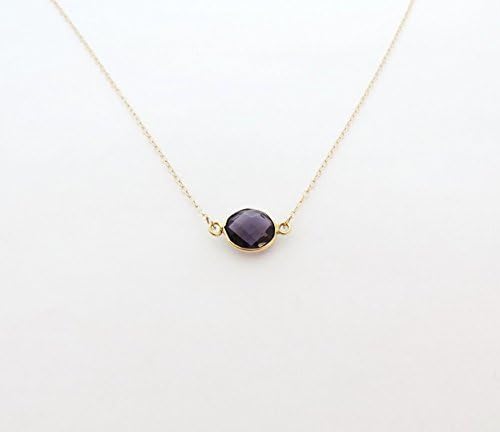 Amethyst Pendent Choker Necklace, February Birthstone Necklace, Bridesmaid Gift