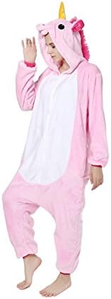 EONDEAR Adult Pink Unicorn Onesie Pajamas Kigurumi Cosplay Costumes Animal Outfit S