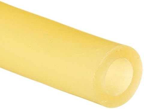Natural Amber Latex Tubing, 3/8" ID, 1/2" OD, 1/16" Wall, 25' Length