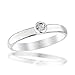 Beloved Child Goods Sterling Silver Baby Ring, Clear Diamond Colored Cubic Zirconia, Size 0