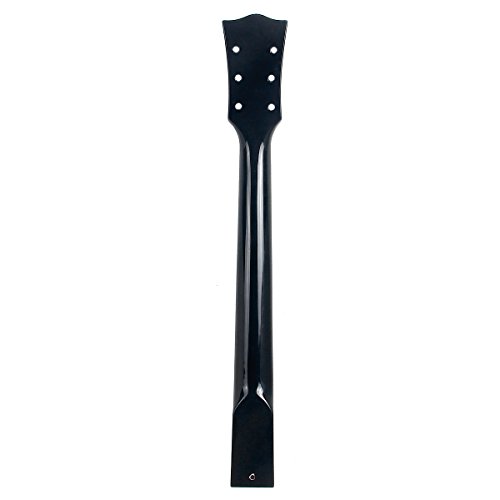 22 Frets LP Guitar Neck Mahogany Rosewood Solid Black Finish For Les Paul replacement