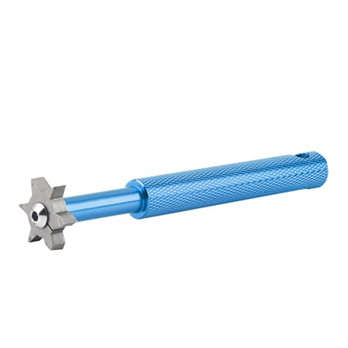 LEORX Golf Club Groove Sharpener Tool with 6 Cutters, Golf Accessories Golf Club Regrooving Cleaning Tool (Blue) - Thumbnail 2