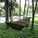 Enjoydeal Portable High Strength Parachute Fabric Hammock Hanging Bed with Mosquito Net for Outdoor Camping Travel (Army Green)