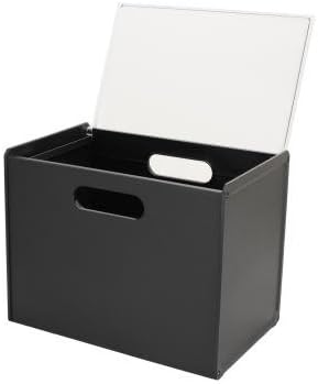 Amazon Com Hipce Portable Plastic Filing Tote With Transparent Cover Black Office Products