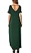 GRECERELLE Women Casual Sundresses Short Sleeve Shirt Dress Split Maxi Long Beach Dresses Travel Vacation 2025 Summer Outfits XL, Dark Green