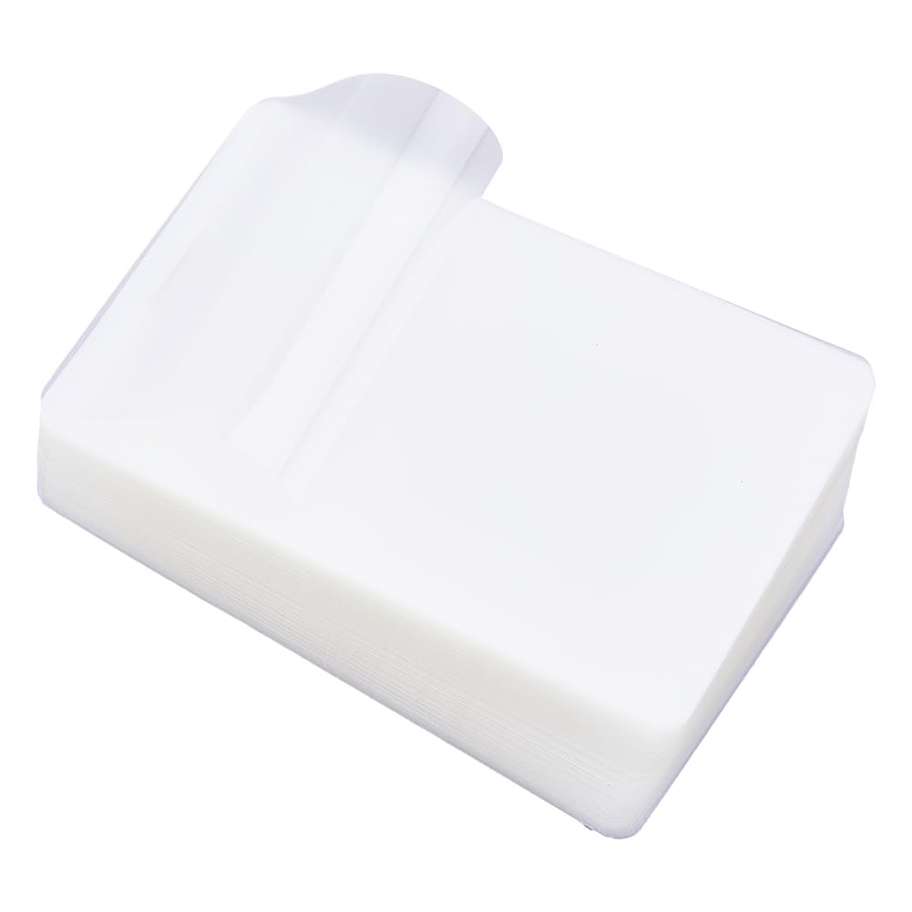 SUPERFINDINGS 200Pcs PET Luggage Tag Laminating Pouches Rectangle Clear Luggage ID Holder Thermal Laminate Pouch Tags for Work Permits Student ID Cards Pass Cards 10.8x6.4cm,11mil