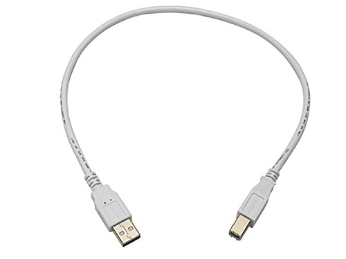 Monoprice 1.5-Feet USB 2.0 A Male to B Male 28/24AWG Cable, (Gold Plated), White (108614)