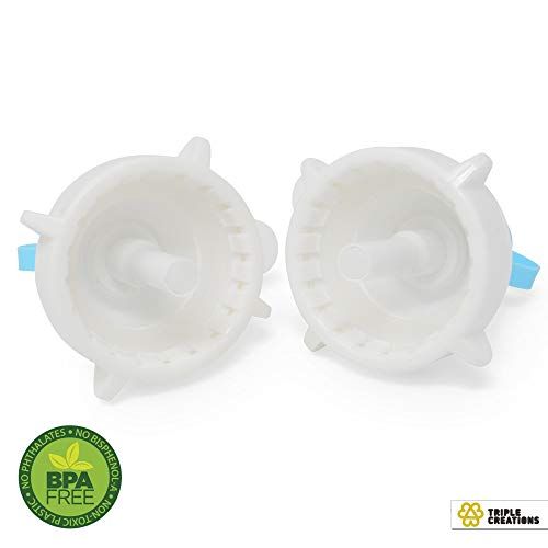 2 Pcs Water Dispenser Valve (BPA FREE) for 55mm Crown Top Drinking 3-5 Gallon Jug Bottle Reusable Water Jug Cap Replacement Faucet Spigot Tap - Includes Blue Dust Cover. - Thumbnail 2