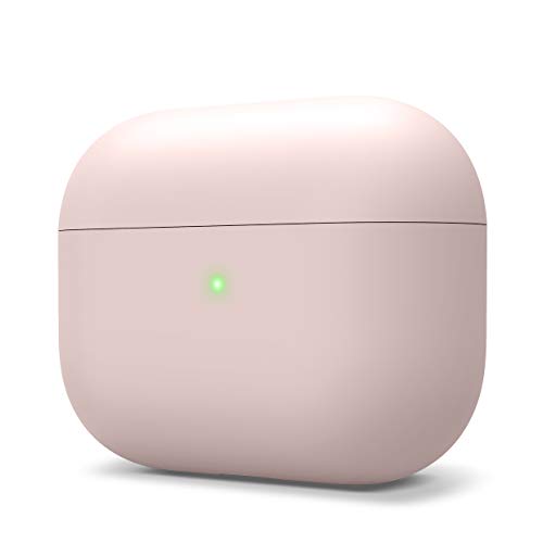 elago Liquid Silicone Case Compatible with AirPods Pro Case Cover - Triple Layer Protection, Safeguard Design, Supports Wireless Charging, Visible LED Light [Sand Pink]
