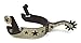 AJ Tack Cowgirl Show Spurs Cutout Stars Silver Engraving Antique Brown Ladies Sizethumb 2