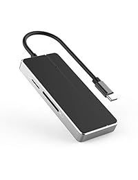 Hub USB C USB A con lector SD TF, puerto USB 3.0, puerto de carga