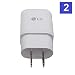 Original LG QuickCharge 3.0 Wall Charging Fast Adapter for G5 G6 NEXUS 5X 6P V10 V20 V30 - 2 PACK - Bulk Packaging primary