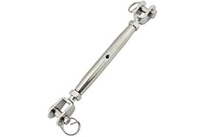 Stainless Steel Turnbuckle, SENRISE 304 Stainless Steel M12 Closed Body Jaw Turnbuckle Rigging Bottle Screw - High Polished W