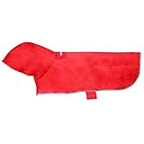 RC Pet Products Packable Dog Rain Poncho, Crimson, Medium