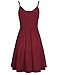 SUNGLORY Red Cami Dress,Teenagers Sexy Strap Flared Knee Length Dress Wine L