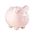 Pearhead Ceramic Pink Piggy Bank, Makes a Perfect Unique Gift, Nursery Décor, Keepsake, or Savings Piggy Bank for Kids, Pink