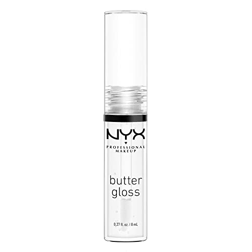 NYX PROFESSIONAL MAKEUP BUTTER GLOSS, NON-STICKY LIP GLOSS – SUGAR GLASS ,CLEAR