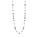 LaRaso & Co Long Necklace for Women Handcrafted Silver Tone Czech Glass Crystal Bead Gifts for Wife