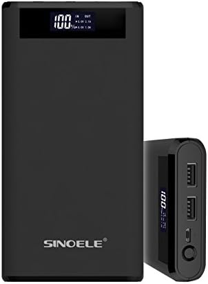 SINOELE Power Bank 20000mAh Mobile Phone Charger External Battery with LCD Display Universal Portable for iPhone,iPad,Samsung Galaxy