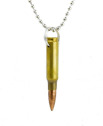 Brass Bullet Necklace 0.308 Mm Full Metal Punk Jacket