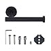 Nolimas Matte Black Toilet Paper Holder SUS304 Stainless Steel Half Open Round Wall Mount Rustfree Bathroom 5 inch TP Holder Kitchen Washroom Tissue Roll Dispenser