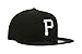 MLB Pittsburgh Pirates Black with White 59FIFTY Fitted Cap, 7 1/4