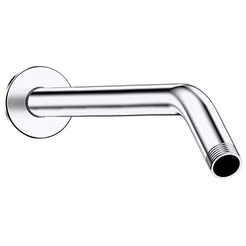 9" Shower Arm w/ Flange,Stainless Steel Extra Long Shower Pipe