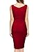 Miusol Women's Deep V Neck Sleeveless Peplum Slim Business Pencil Midi Dress