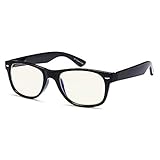 GAMMA RAY 801 Classic Computer Reading Glasses Reduces Eyestrain and Glare from Harmful Blue Light UV400 Monitors and Screens