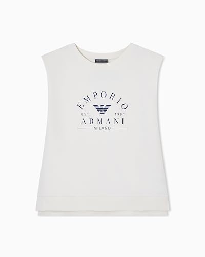 EMPORIO ARMANI Sudadera Iconic Terry para Mujer, Color Beige, Talla M