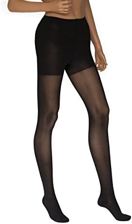 Doctor Comfort Compression Pantyhose 15-20mmHg Women's Sheer Control Top (Large, Black)