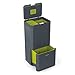 Joseph Joseph Intelligent Waste Totem Kitchen Trash Can and Recycle Unit with Compost Bin, 16 gallon / 60 liter, Graphite