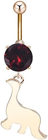 The umbilical ring of medical steel allergy - resistant crude needle dinosaur pendant