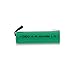 Tenergy AA 1.2V 2000mAh NiMH Rechargeable Battery Flat Top with Tabs for Shavers, Trimmers, Razors, and More